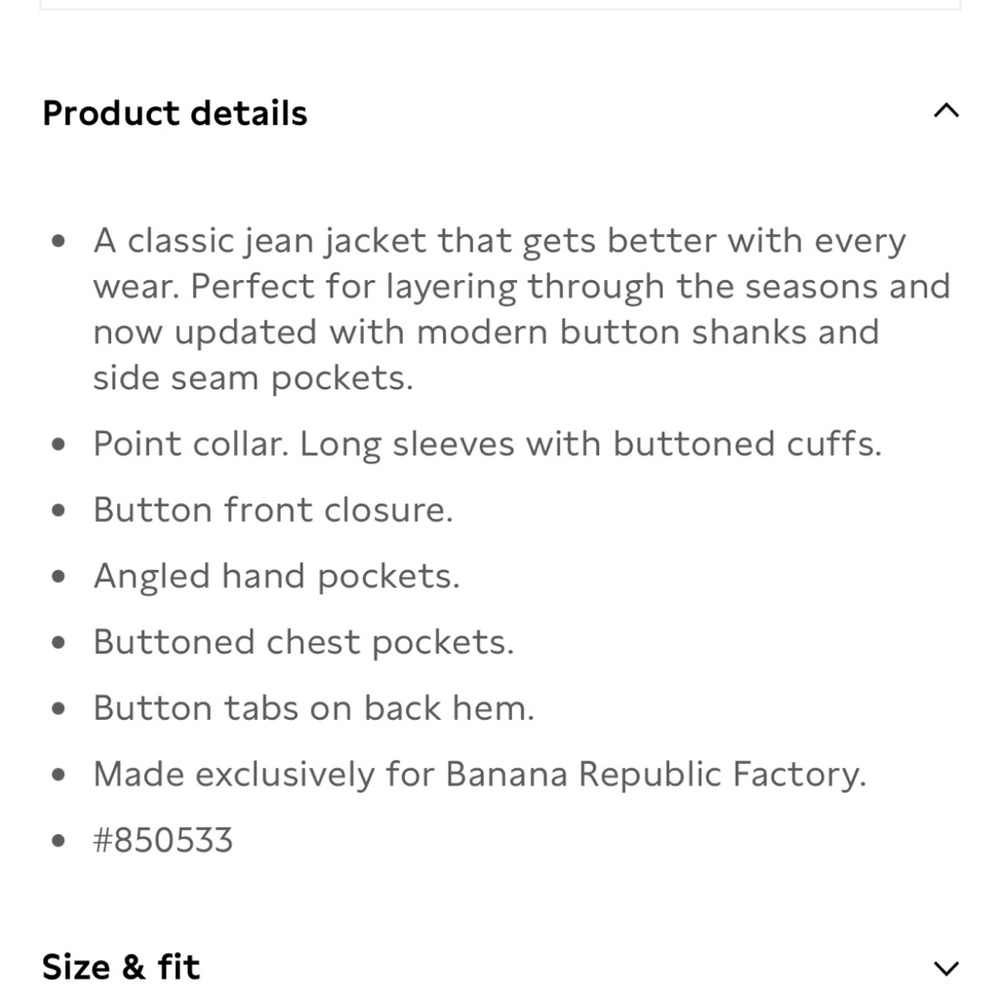 Banana Republic Factory Indigo Denim Jacket - Picture 9 of 9
